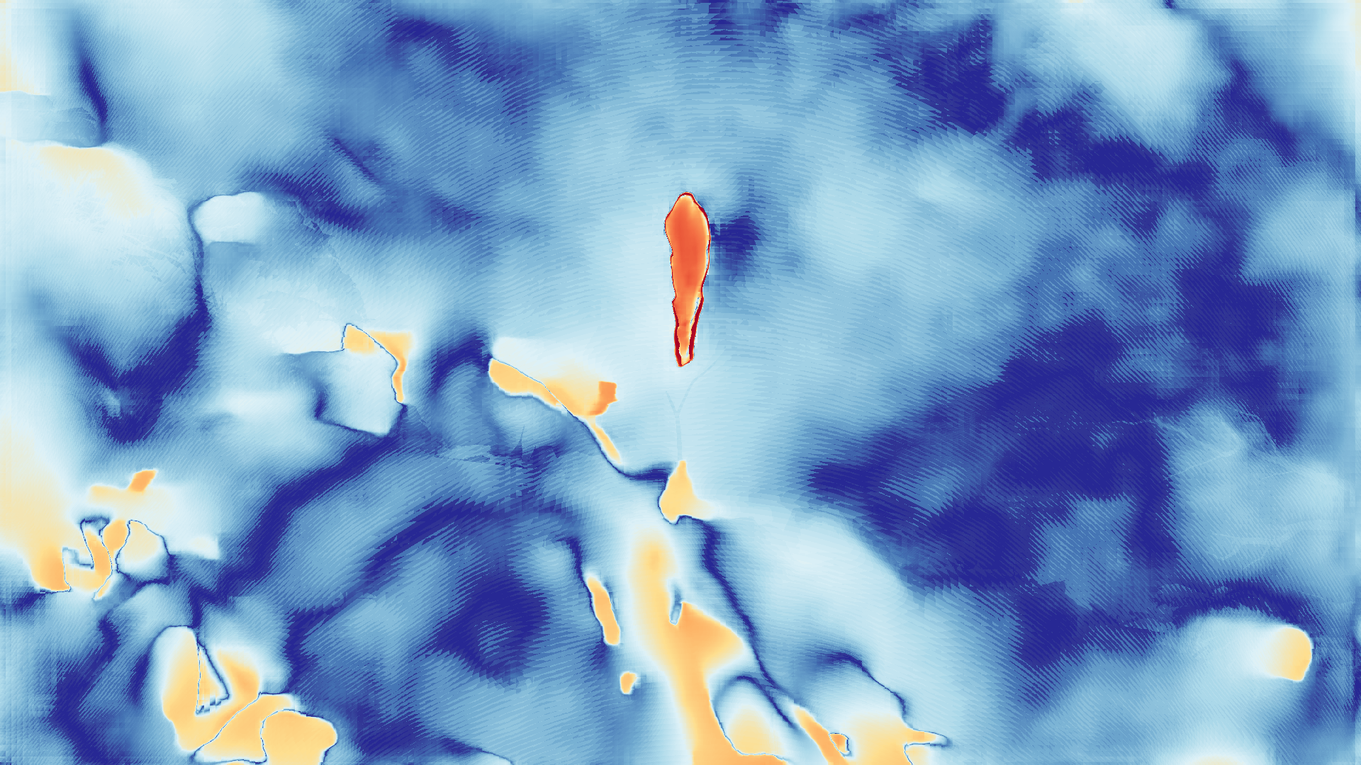 grayscale visualization of optical flow error