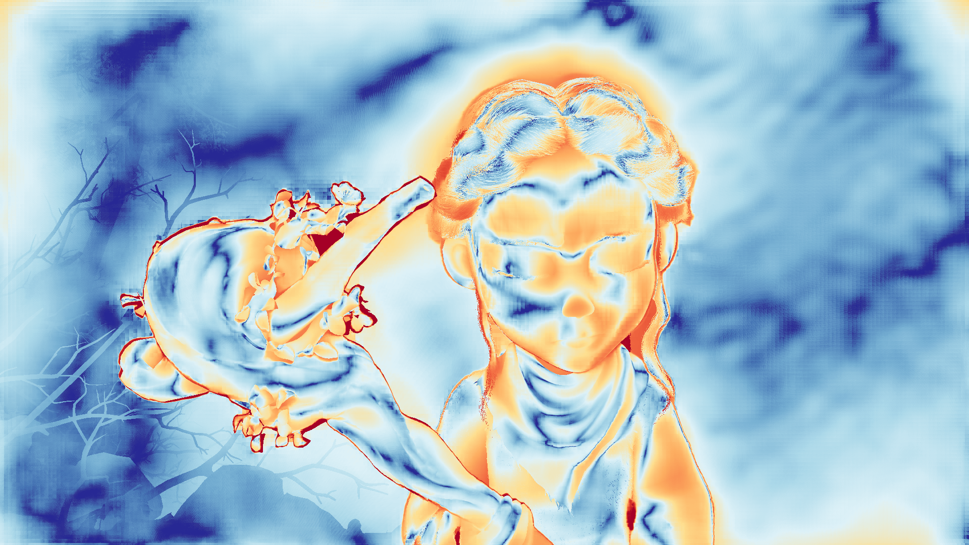 grayscale visualization of optical flow error