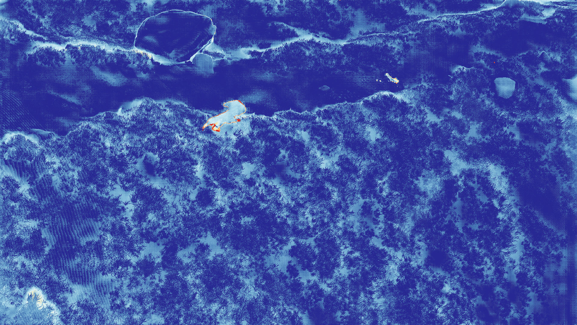 grayscale visualization of optical flow error