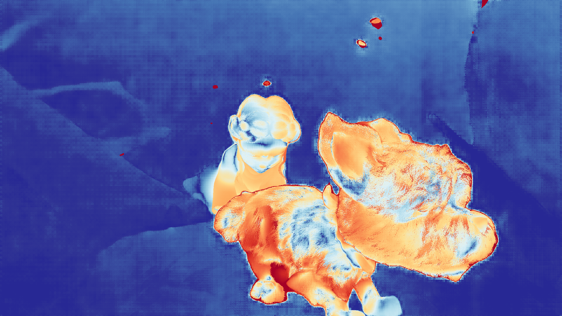 grayscale visualization of optical flow error