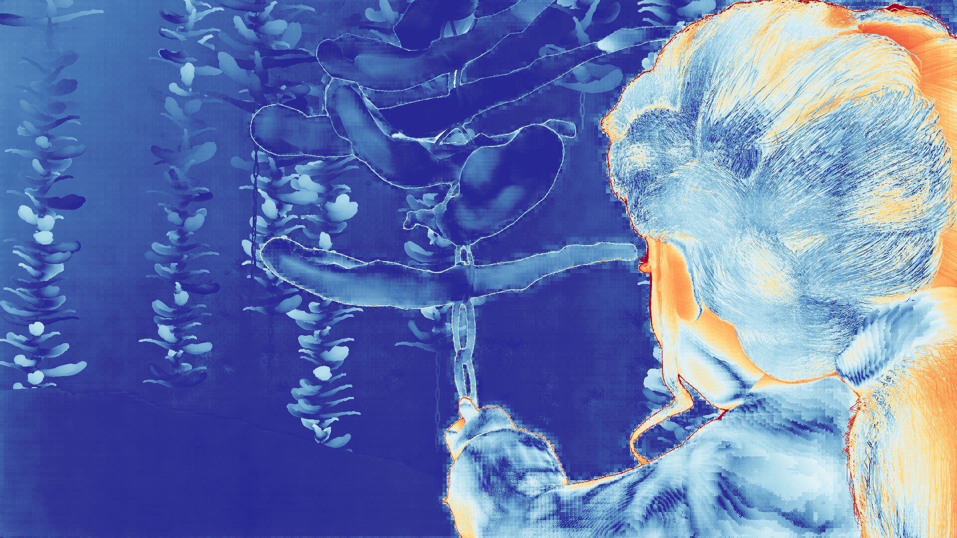 grayscale visualization of optical flow error