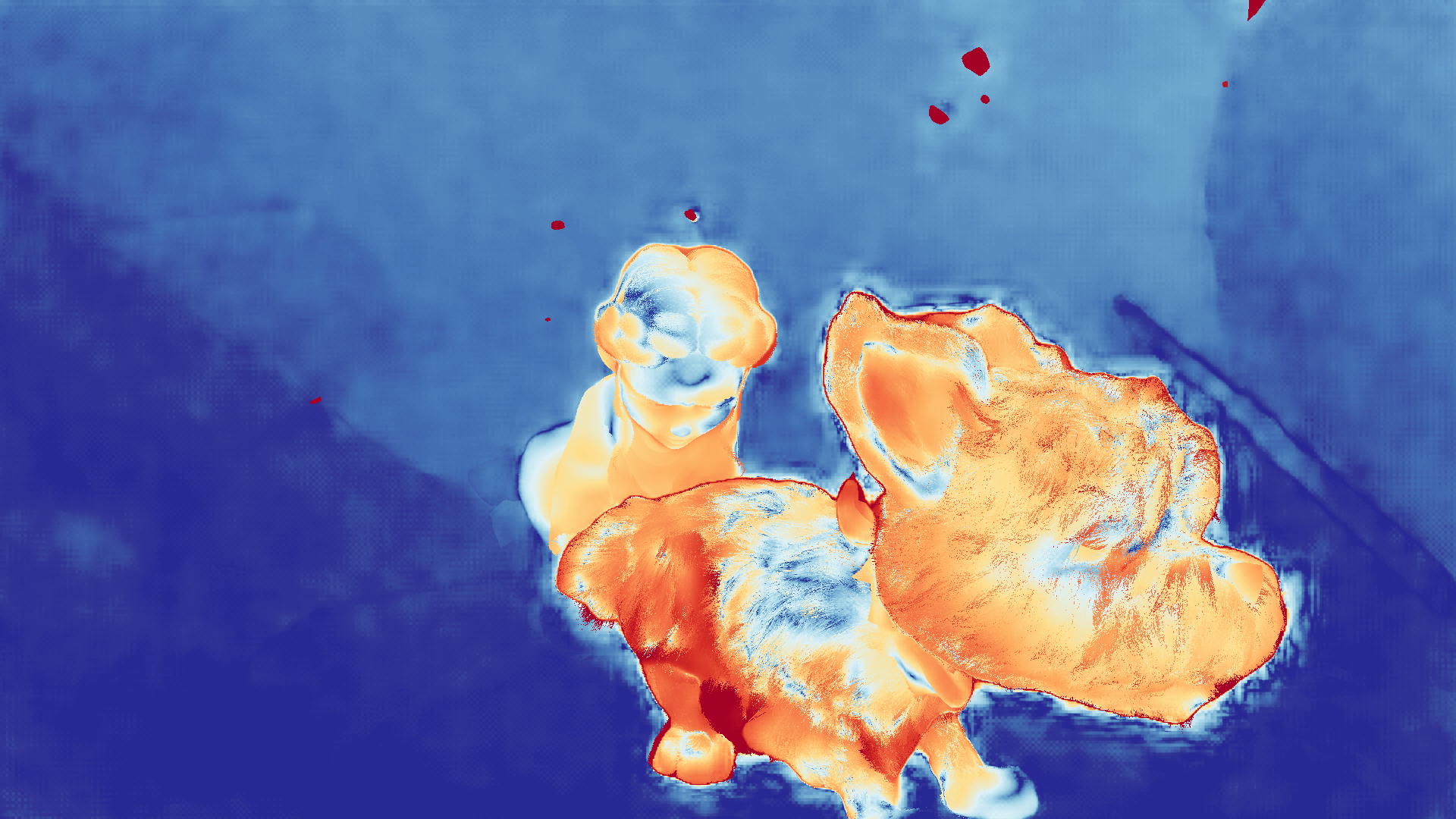 grayscale visualization of optical flow error