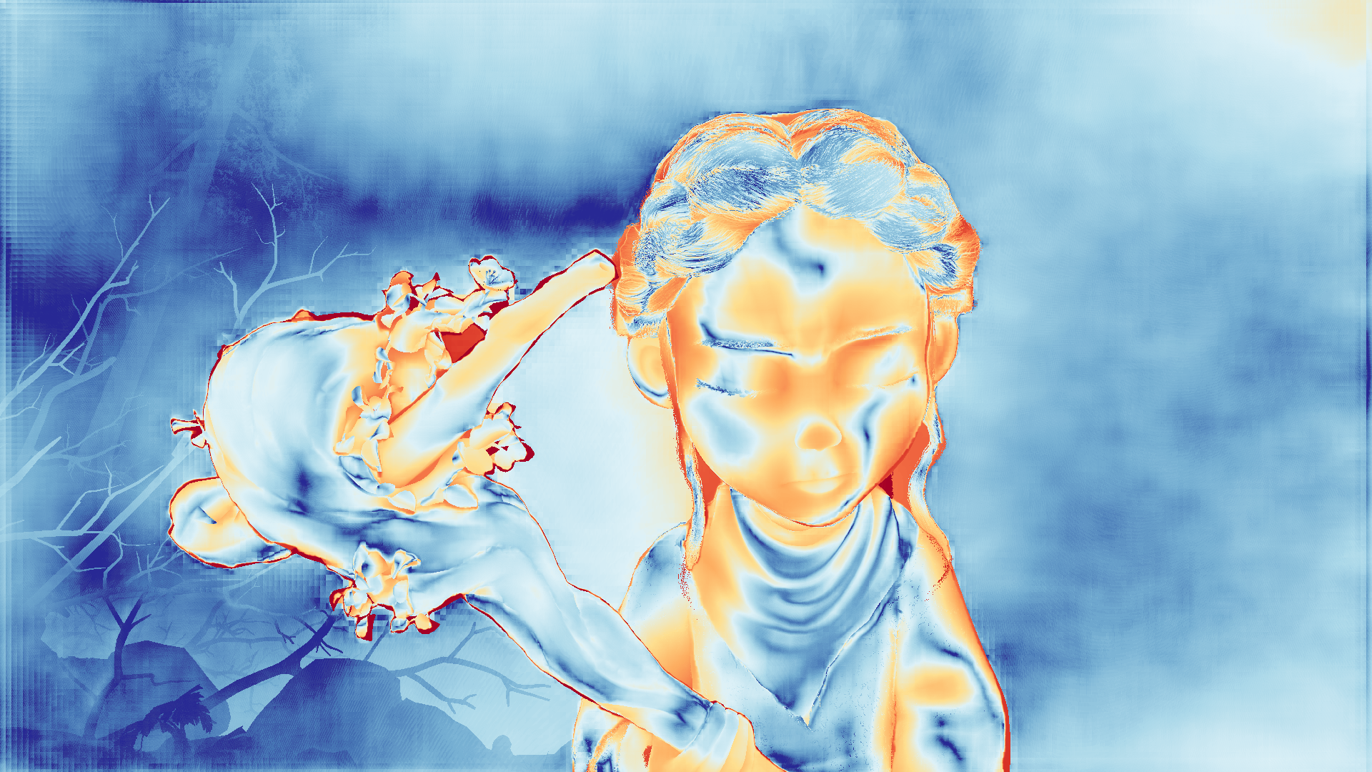 grayscale visualization of optical flow error