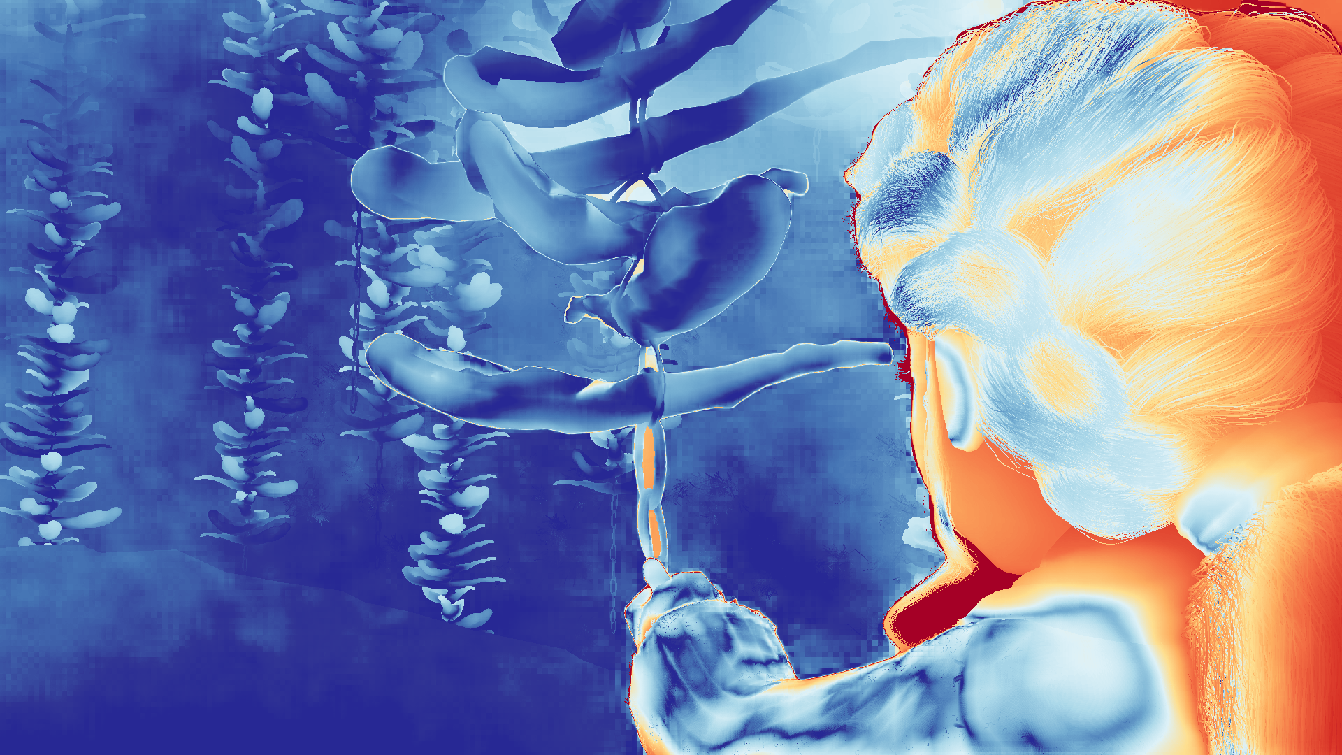 grayscale visualization of optical flow error