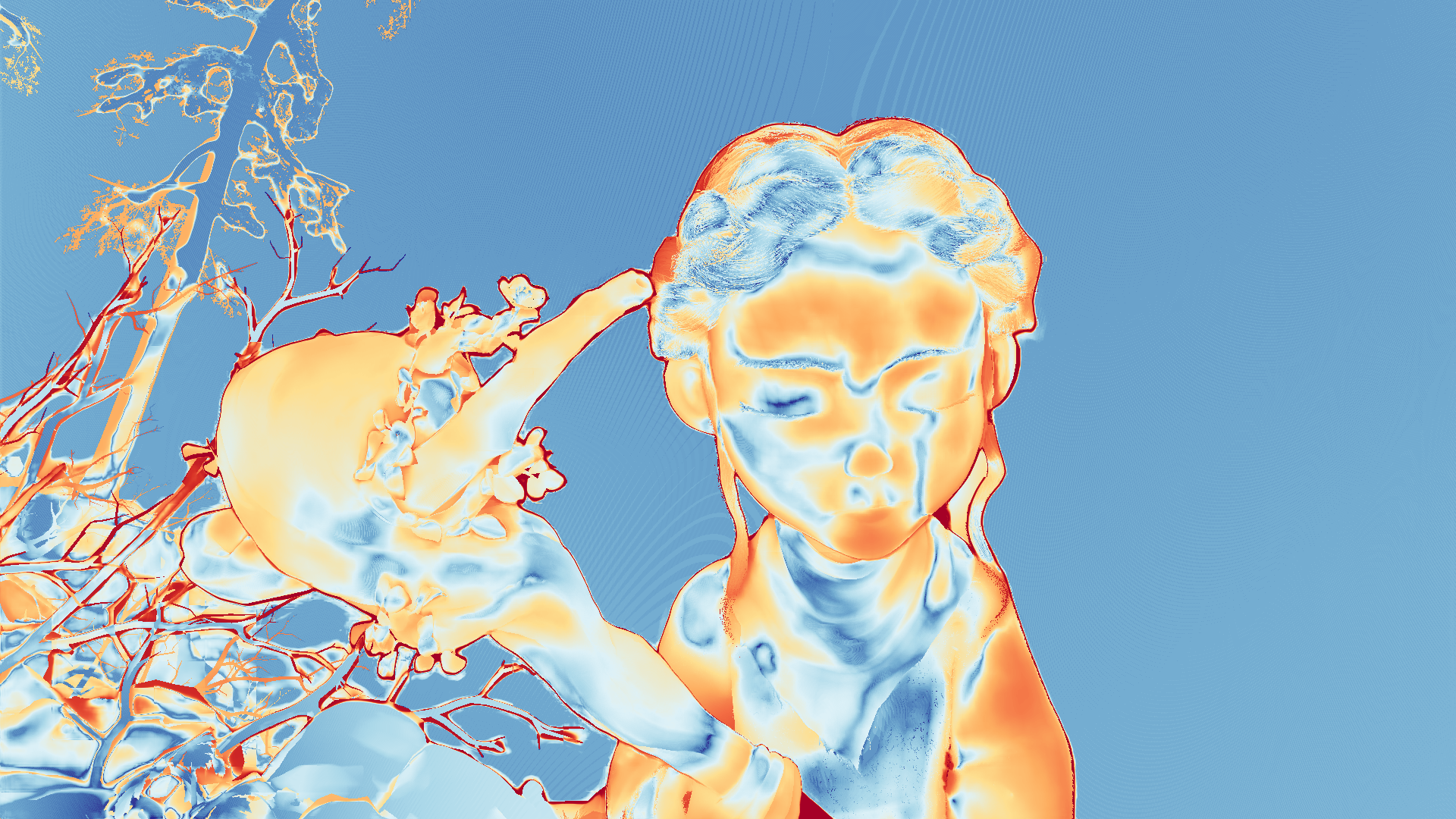 grayscale visualization of optical flow error