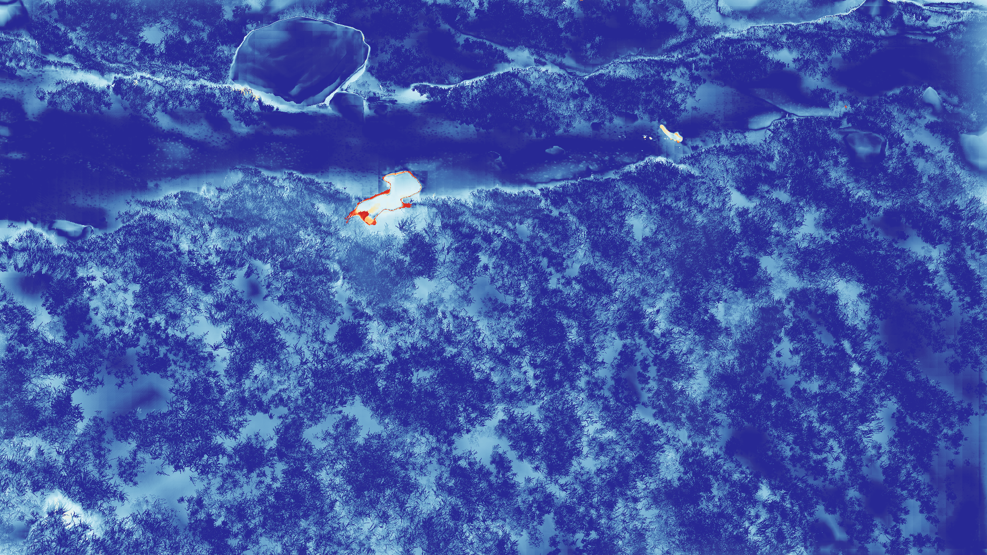 grayscale visualization of optical flow error