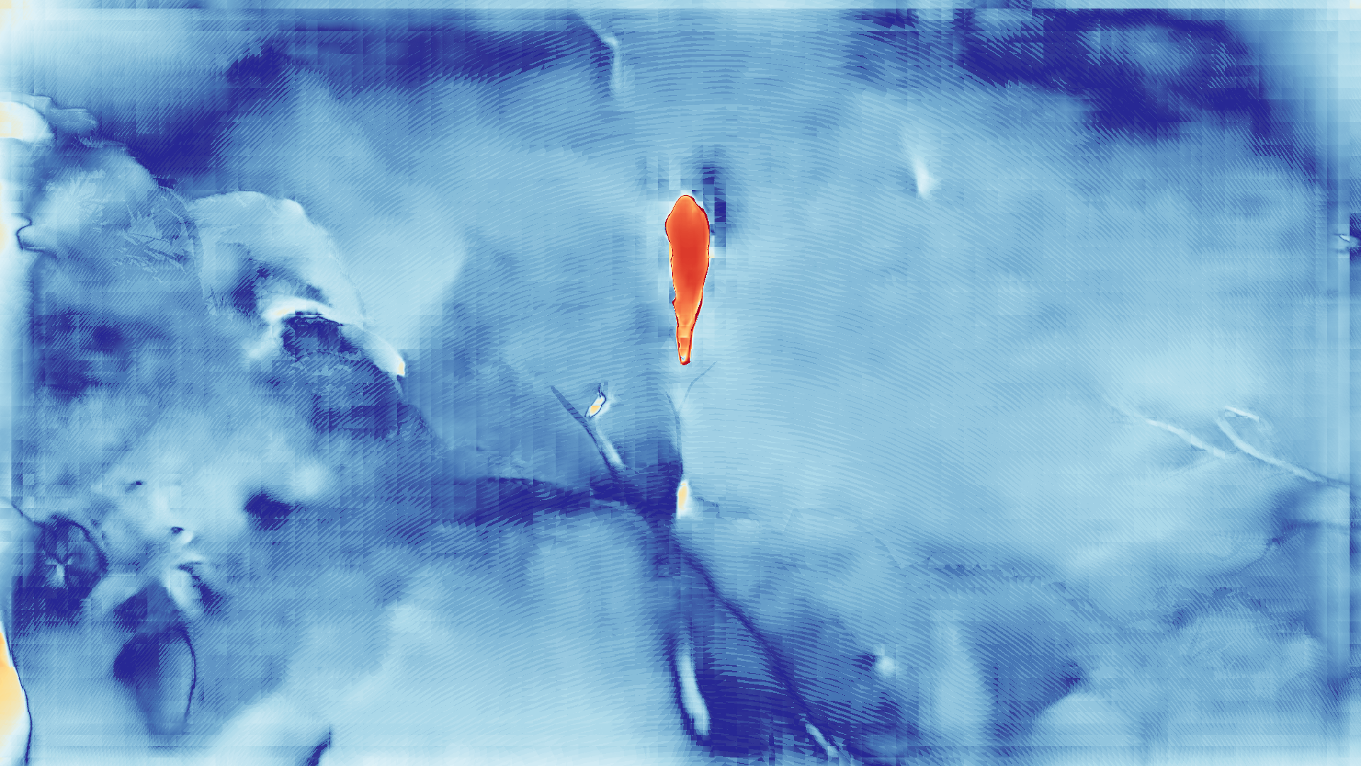 grayscale visualization of optical flow error