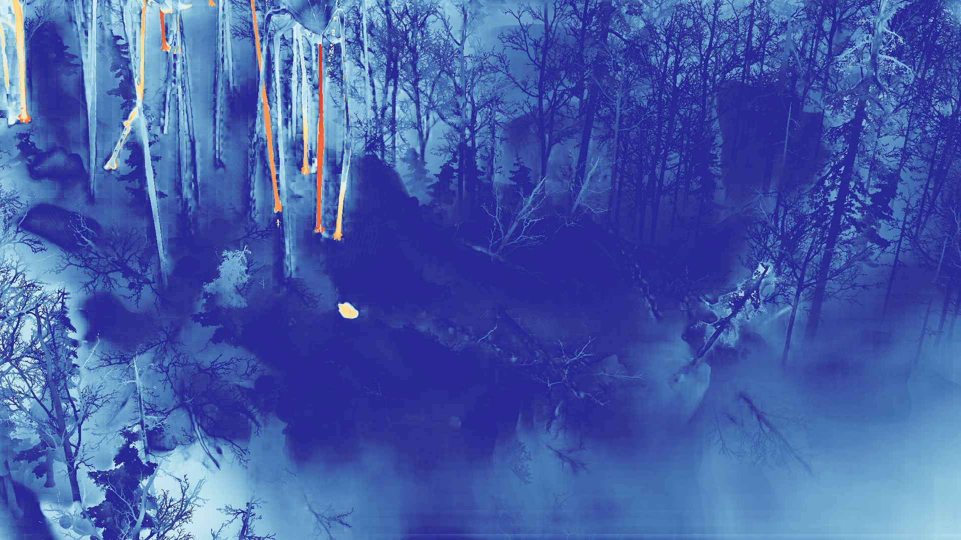 grayscale visualization of optical flow error