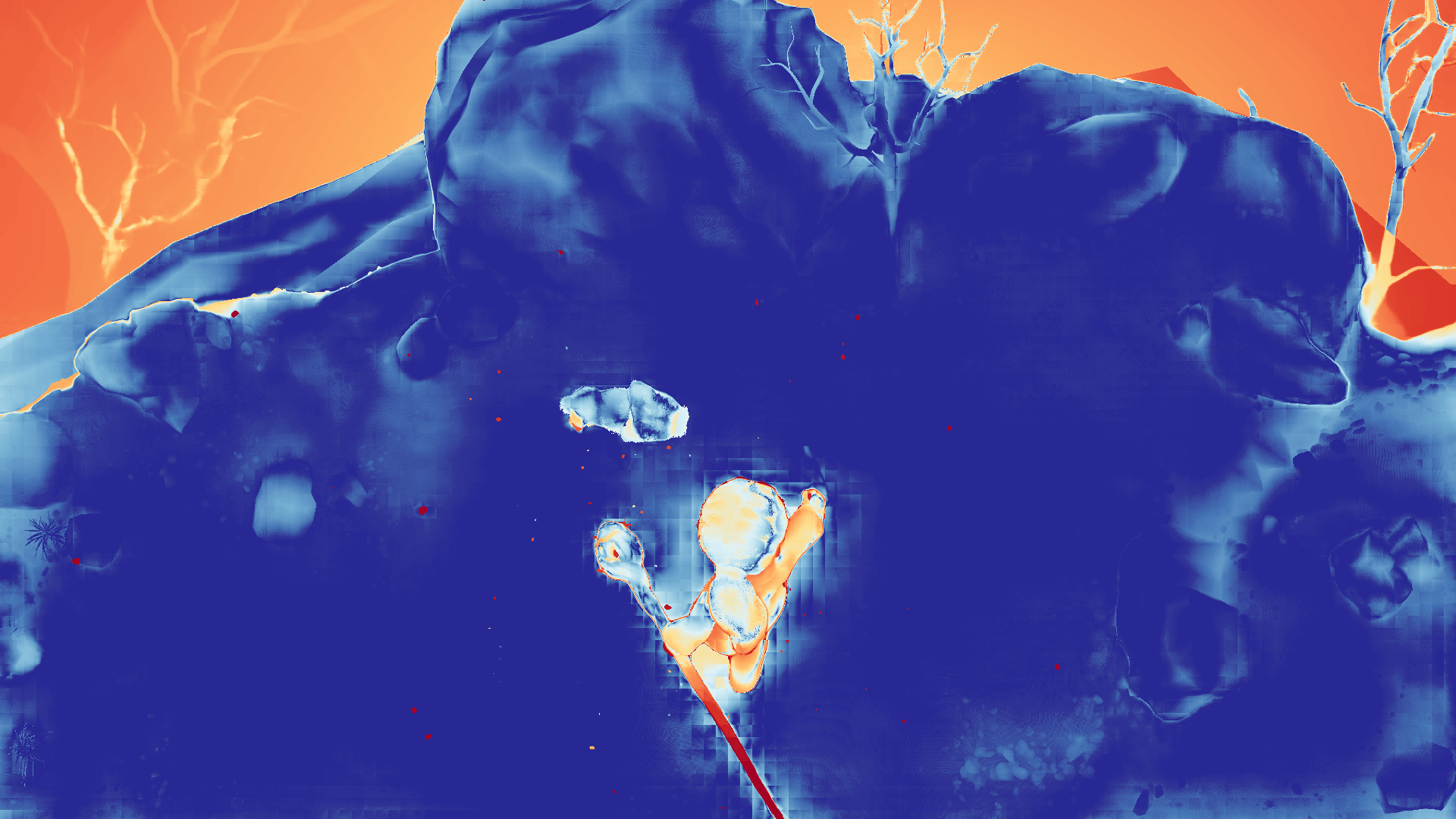 grayscale visualization of optical flow error