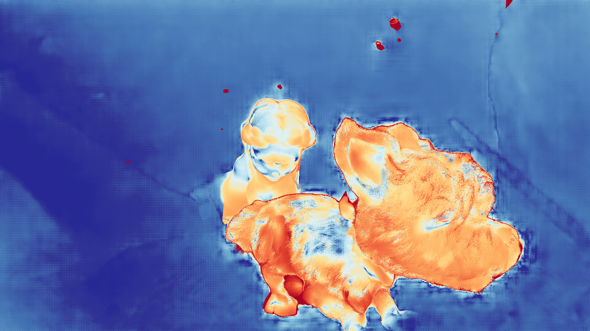 grayscale visualization of optical flow error