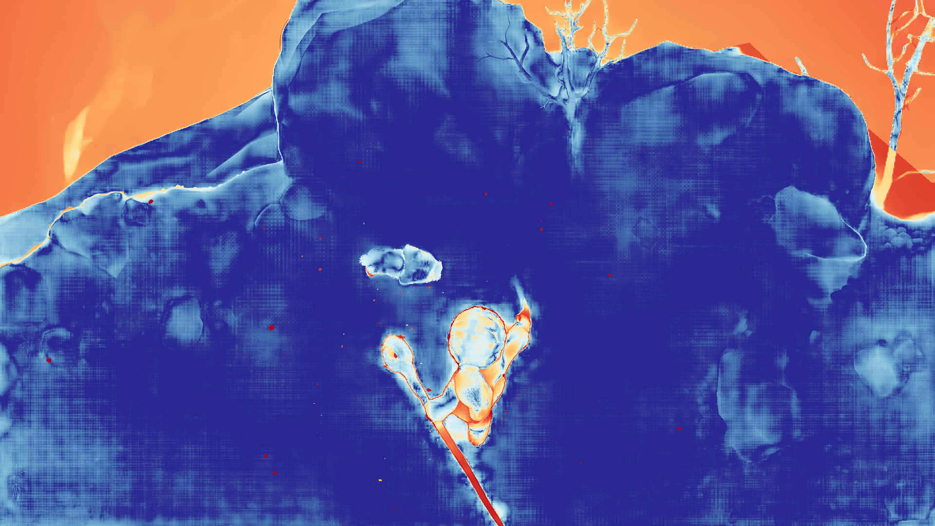 grayscale visualization of optical flow error