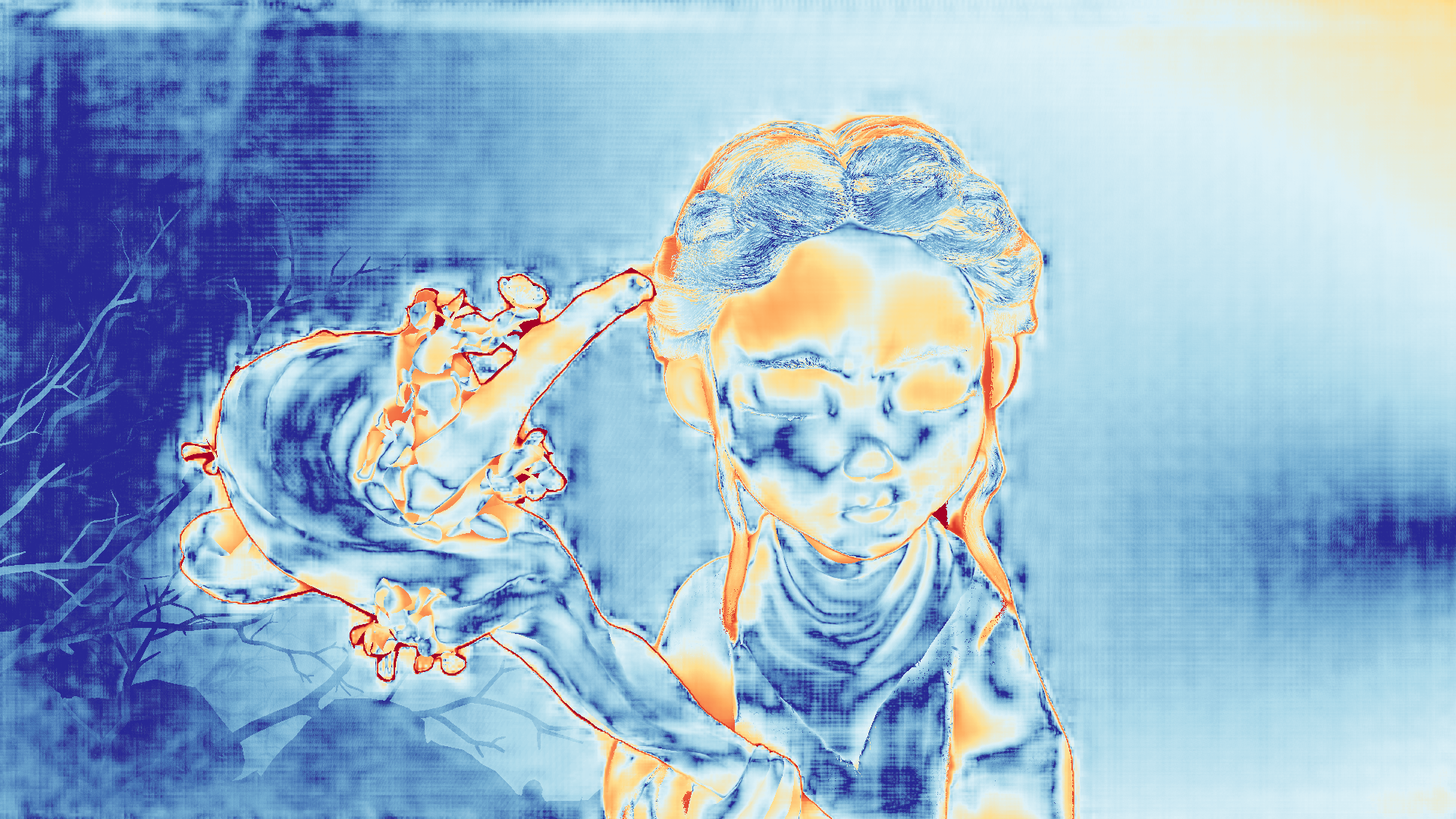 grayscale visualization of optical flow error