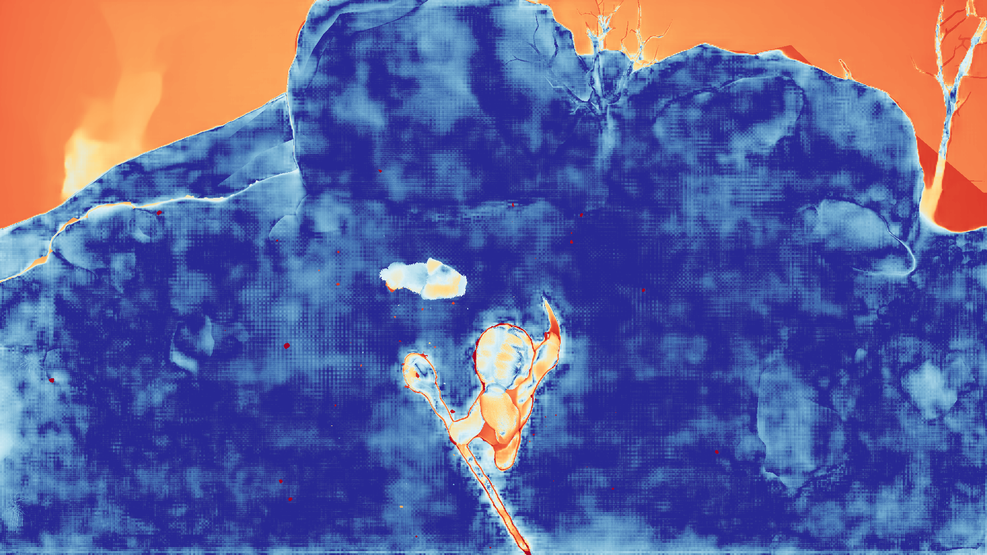 grayscale visualization of optical flow error
